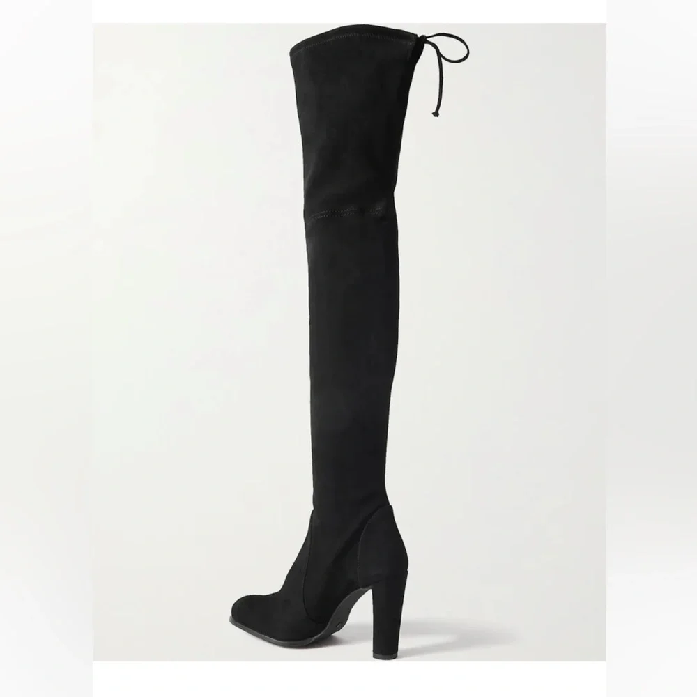 Stuart Weitzman Highland Black Suede Over-the-Knee Boots Women’s Size 8.5
